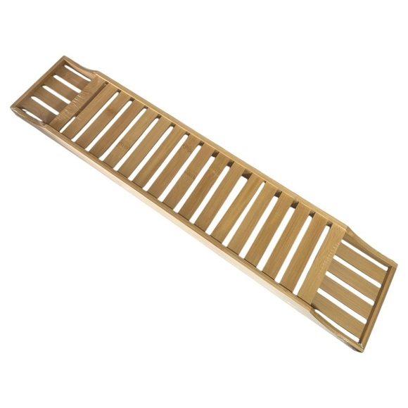 NWT Allgoods Bamboo Bath Caddy Tray - Picture 4 of 6